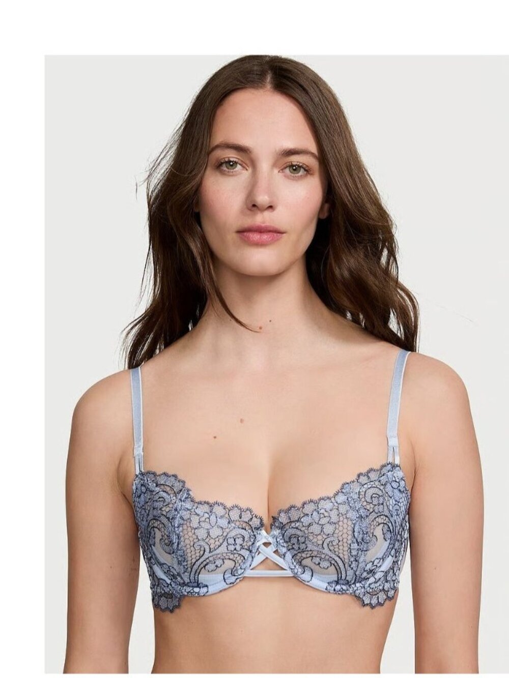 Victoria's Secret Wicked Unlined Boho Floral Embroidery Balconette Bra 38DDD
